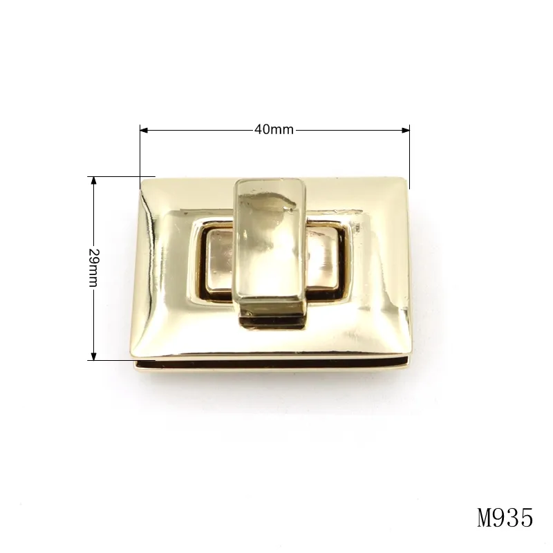 ファッションデザインバッグハードウェアツイストロック高品質ゴールド充填メタルターンロック