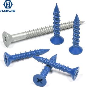 Vis à béton à filetage haut-bas à tête Phillips CSK à rainure encastrée en acier à maçonnerie en zinc bleu - Product Image 5