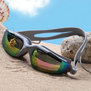 Anti Fog Swimming Goggles <b>Large</b> <b>Frame</b> Plano Adult Mixed Colors Polyester Lens Plastic Material Universal Use - Product Image 1