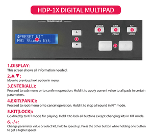 HXM HDP-1X sans support métallique, 8 pads, instruments de <span class=keywords><strong>percussion</strong></span> professionnels Octapad - Product Image 4