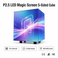 Panneau d'affichage LED Magic Cube de qualité supérieure pour intérieur, P2.5, revêtement GOB, 5 faces, avec batterie intégrée