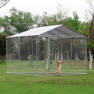 Ngoài trời kim loại rắn Chuỗi liên kết chó kennel với Lều Thêm lớn Windproof - Product Image 1