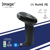 Escáner de Códigos de Barras 1D 2D, Lector QR CMOS Inalámbrico BT, 300 Escaneos/Segundo, 1 Año de Garantía, en Stock, para Supermercados, Cajeros y Almacenes