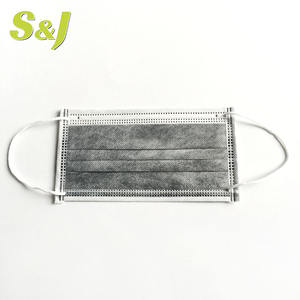 SJ Masker Wajah karbon aktif 4 lapis, masker wajah kain bukan tenun karbon aktif tahan debu lipat - Product Image 6
