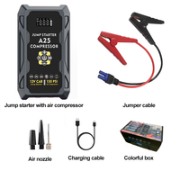 Démarreur de saut 12V 2000A en gros avec compresseur d'air, booster de batterie au lithium pour voiture avec gonfleur de pneus 150 PSI