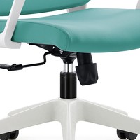 Chaise de bureau ergonomique moderne JOHOOFURNITURE en PP, hauteur réglable, dossier haut, cadre blanc, coussin épais confortable, directement de l'usine