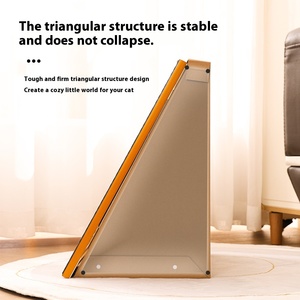 Nueva <span class=keywords><strong>Casa</strong></span> <span class=keywords><strong>de</strong></span> gato <span class=keywords><strong>de</strong></span> seguridad cerrada, <span class=keywords><strong>papel</strong></span> corrugado, cuatro estaciones, juguete Universal para gatos, pintura al óleo Vintage, tablero <span class=keywords><strong>de</strong></span> rascado <span class=keywords><strong>de</strong></span> nido - Product Image 3