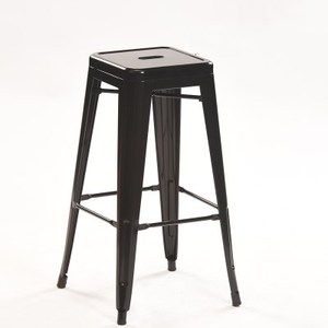 Muebles de bar negro moderno barato apilable de metal sillas taburete silla bar - Product Image 5