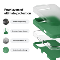 Étui de téléphone en caoutchouc TPU imprimé avec logo personnalisé pour Apple iPhone 7 & 16 17 18, design antichoc en silicone liquide avec emballage