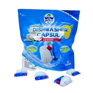 Family Kitchen Dish Washer Detergent Liquid Bead 5 In 1 Dish Washing Pods Capsules For Sale