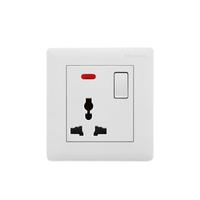 Prise murale tactile compatible Royaume-Uni, double interrupteur 2 voies, 10A, en PC durable, IP27, design moderne, application EWeLink