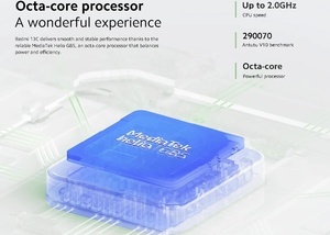 Version 2024 du téléphone portable Red Mi 13c, 13c Pro Plus 5G avec processeur Octa Core, compatible Android avec les séries 12c, 11, 9, Note - Product Image 3