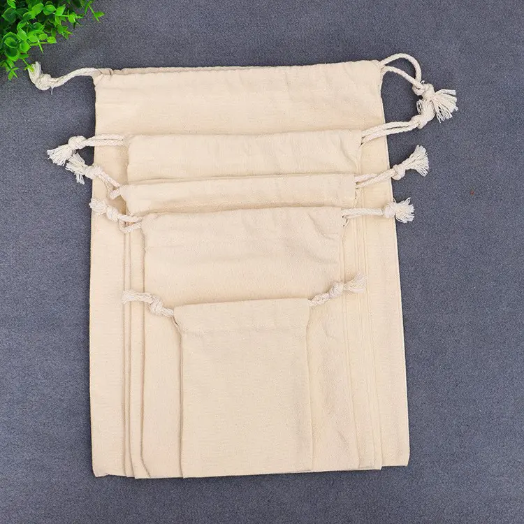 Biểu Tượng Tùy Chỉnh Màn Hình Lụa In Cotton Hữu Cơ Muslin Túi Đôi Mua Sắm Pouch Vải Dây Kéo Túi Bụi Cho Túi Xách Giày