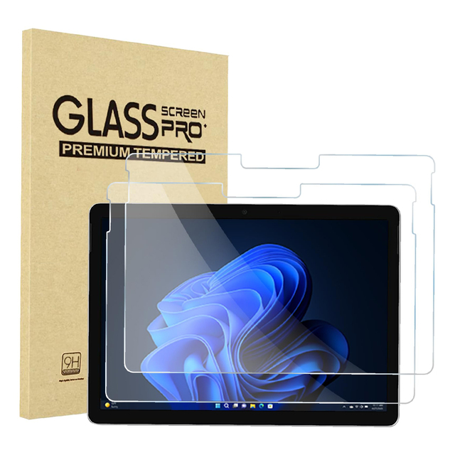2 Pack Tempered Glass Screen Film Guard Screen Protector for Surface Go 4 3 2 1
