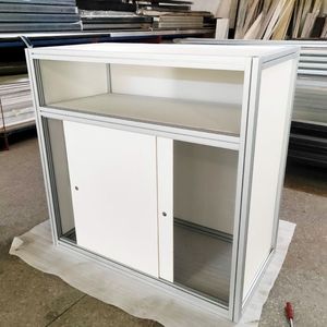Comptoir <span class=keywords><strong>pliable</strong></span> en aluminium durable avec serrure et affichage publicitaire pour les salons professionnels, les foires commerciales et les stands d'exposition - Product Image 3