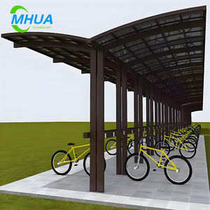 Auvent de voiture <span class=keywords><strong>en</strong></span> aluminium double face sur mesure, <span class=keywords><strong>toit</strong></span> <span class=keywords><strong>plat</strong></span>, pour abri, voiture, protection contre le soleil et la pluie, solution de <span class=keywords><strong>garage</strong></span> - Product Image 3