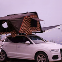 4WD Overland Quick Set-Up Tente de toit à coque rigide avec tissu de toile d'espace spacieux pour le camping pour 2 à 3 personnes