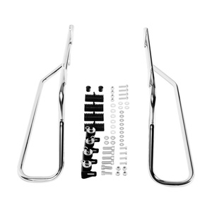 Supports de fixation durables en fer chromé pour sacoches de moto, gauche et droite, compatibles <span class=keywords><strong>Harley</strong></span> <span class=keywords><strong>Softail</strong></span> 1984-2013 - Product Image 4