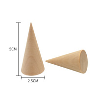 Organisateur de bagues en bois, porte-bagues, cône en bois créatif, présentoir de bijoux