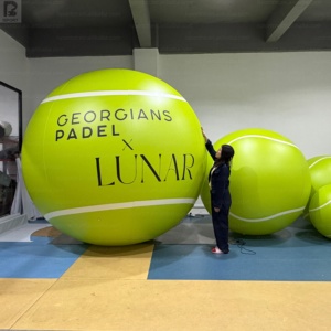 Pelota de Tenis Inflable Gigante de 3 Metros con Luces LED, Color/Logotipo Personalizado, Pelota de Pádel para Decoración de Eventos Deportivos/Promoción/Club - Product Image 1