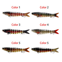 Leurre pour poissons minnow 13,5 cm/19,5 g, multi-segments, huit sections, leurres durs pour poissons, leurres articulés pour la pêche en mer, leurres d'eau douce