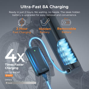 Engwe L20 3.0ブースト48V 13.5Ahリチウム電池25km/hスピード折りたたみ式E-Bike 20x3タイヤフルサスペンション通勤電動自転車 - Product Image 3