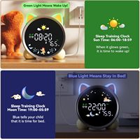 Reloj Despertador Digital LED Moderno Electrónico al por Mayor con Música y Cambio de Color para Sala de Estar, Escritorio, Oficina, Uso Infantil