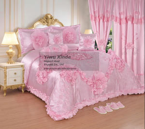 10pcs Luxury <strong>Duvet</strong> with Curtains Wedding Comforter Bedding Set Warm Comforter Lace Princess Quilt in Stock - Product Image 6