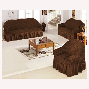Housse de protection élégante 3D Bubble <span class=keywords><strong>Plaid</strong></span> Spandex Sofa Cover Protector avec jupe Easy Fitted High Stretch <span class=keywords><strong>pour</strong></span> canapés trois places - Product Image 6