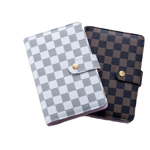 Free engraving Checkered dropship journal Customized Rose Gold Ring Binder Inspired Checkered planner notebooks agenda Dupe