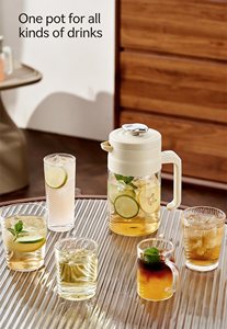 Carafe à <span class=keywords><strong>eau</strong></span> froide moderne grande capacité <span class=keywords><strong>en</strong></span> <span class=keywords><strong>verre</strong></span> borosilicate résistant à la chaleur avec couvercle anti-fuite et conception facile à nettoyer - Product Image 5