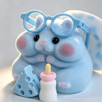 Lot de jouets mignons en forme de hamster, en mousse PU souple, jouets anti-stress à remontée lente, récompense scolaire