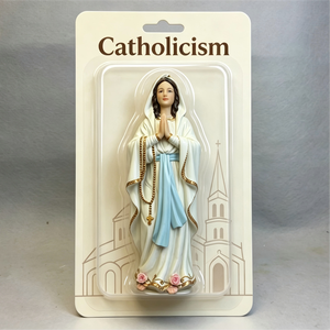 Petites statues catholiques en résine à faible MOQ, ornements de bureau, 3 pouces (8 cm), emballage PVC - Product Image 6
