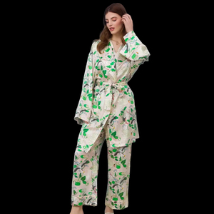 Summer Popular Promotion Long Sleeve Suit Women's Fashion Thin Home Clothes Women's Pajamas Suit