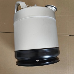 Récipient <span class=keywords><strong>de</strong></span> nettoyage en acier inoxydable à fond en caoutchouc rouge 10L avec 2 raccords échangeables contre <span class=keywords><strong>de</strong></span> la bière - Product Image 4