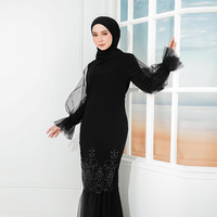 Robe longue musulmane de bonne qualité, ensemble deux pièces pour femmes, Hijab musulman, indonésie, baja Kurung