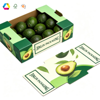 Caja de Regalo Plegable de Papel Grueso con Estampado en Caliente Personalizado, Cartón Reciclable Resistente a Impactos para Empaque de Aguacates Frescos al por Mayor y al Detal