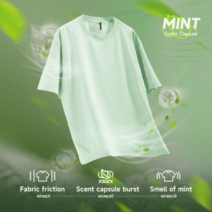 T-shirt Streetwear 250G in Tessuto Profumato alla Menta 5-in-1 ad Asciugatura Rapida, Traspirante e Rinfrescante, Personalizzabile - Product Image 1