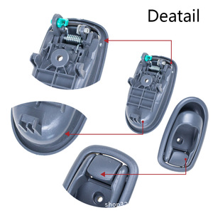 Door Handles For Kia <b>Spectra</b> Gray Left Right Plastic Minimalist Design Touch <b>Control</b> Ambidextrous - Product Image 4