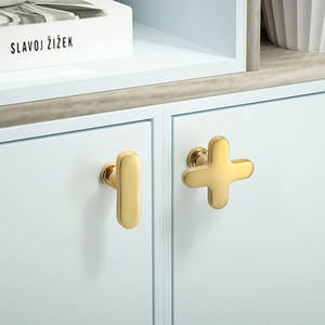 Puxador de Móveis Koppalive Plus Minus Sign em Latão, Design Minimalista Italiano Moderno, Puxadores para Armários de Cozinha e Gavetas - Product Image 4