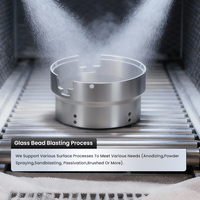 Usinage CNC 5 axes, accessoires d'éclairage en aluminium sablé sur mesure