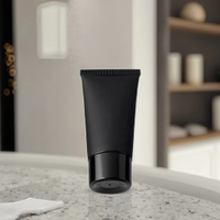 Tube souple en plastique noir vide de 30 à 200ml avec bouchon à vis pour crème pour les mains Soin de la peau Nettoyant pour le visage Shampooing Tube cosmétique de 150ml