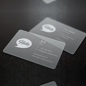 Hot Sale Cheap Custom Oem Transparent Card Printing Plastic Clear Pvc Business Cards With Your Own Desig