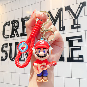 Llaveros de PVC 3D de Dibujos Animados de Anime <span class=keywords><strong>Super</strong></span> <span class=keywords><strong>Mario</strong></span> <span class=keywords><strong>Bros</strong></span>, Llavero de Goma Personalizado con Forma de Hongo, <span class=keywords><strong>Luigi</strong></span>, Yoshi, Regalo Promocional - Product Image 5