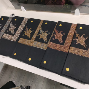 Yemen Arabia saudita <span class=keywords><strong>sciarpa</strong></span> in <span class=keywords><strong>lana</strong></span> ricamata Shemagh Omani Masar preghiera kefiah Bandana <span class=keywords><strong>sciarpa</strong></span> 50x50 pollici <span class=keywords><strong>scialle</strong></span> di <span class=keywords><strong>lana</strong></span> quadrata - Product Image 4