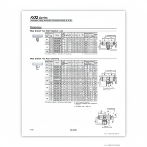 นิวเมติกส์แบบสัมผัสเดียว KQ2T04-01AS ชิ้นส่วนนิวเมติก SMC - Product Image 1