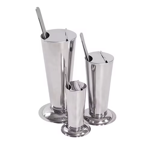 Pinzas cónicas invertidas de acero inoxidable, contenedor de pinzas de cubo con cubierta para Hospital - Product Image 1