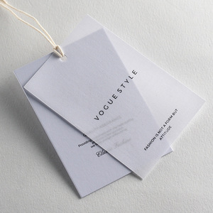 Custom Cotton Linen Canvas Hang Tag with Logo Screen Printed Garment Swing Tag Luxury Women's <strong>Clothing</strong> Brand Label Maker - Product Image 4
