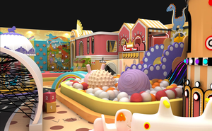 Estructura de Juego Interior de Colores Pastel, Equipo de Juegos Comercial de Plástico para Niños - Product Image 3