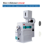 CFN18F CFN25F Blanchisseur de riz horizontal à rouleau d'émeri unique basse température, machine à blanchir la peau de riz